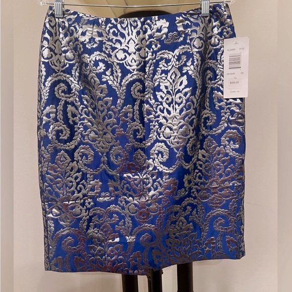 Sunny Leigh Dresses & Skirts - ✅🆕 Sunny Leigh Women’s Pencil Skirt ,Blue silver Metallic ,size 10
